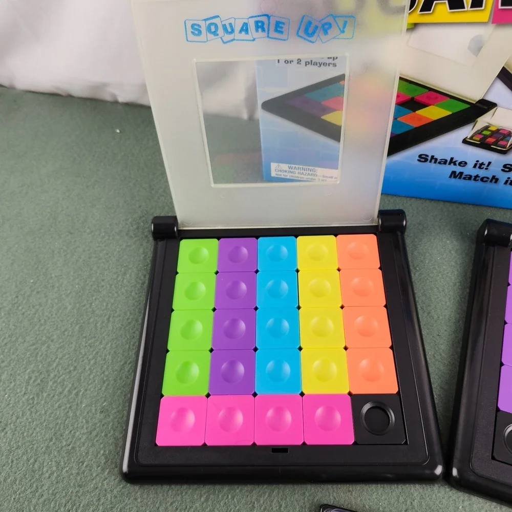 Square Up! Slide Puzzle Game MindWare Replicate the Cube COMPLETE